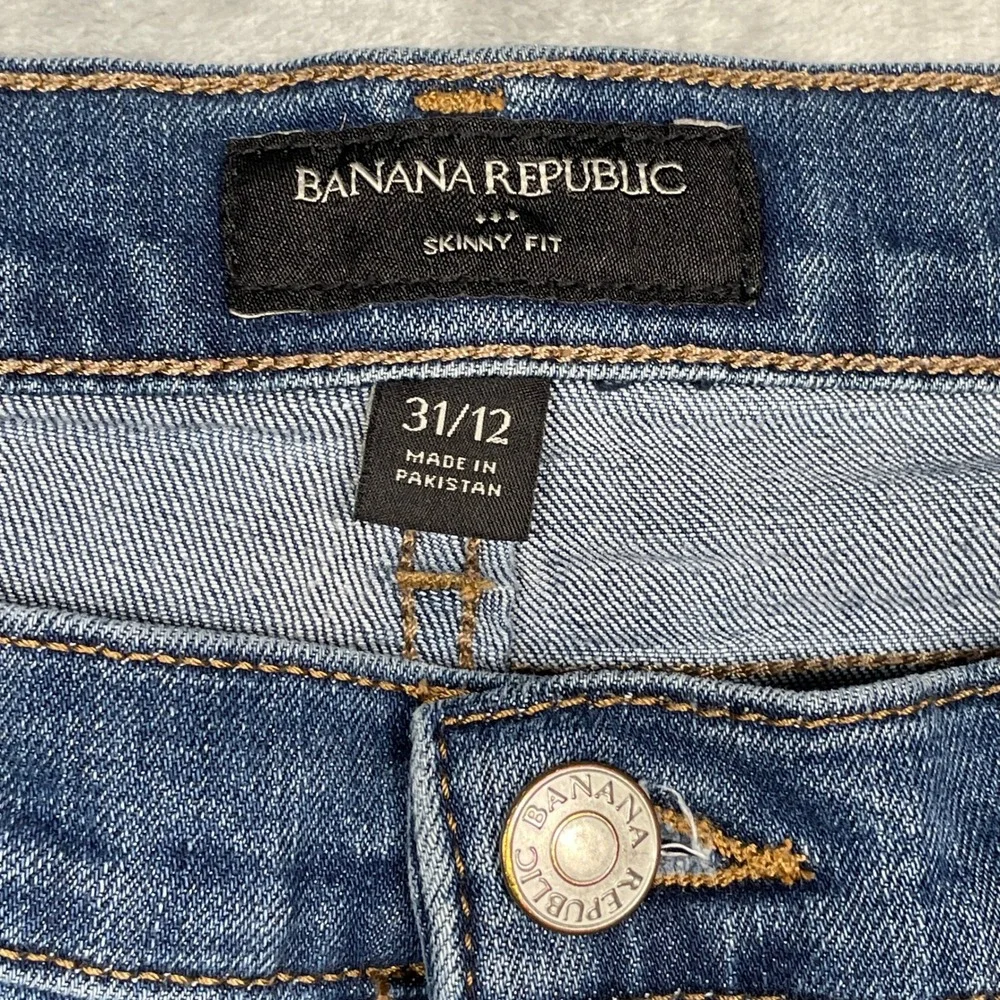 Banana Republic Skinny Fit Jeans Men 31/12 Blue Medium Wash Stretch Denim‎